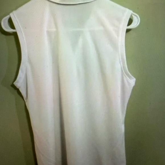 NWT Walter Hagen Clubhouse Pique Sleeveless Golf polo in white - Picture 8 of 10